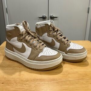 Jordan 1 Elevate High Sneakers - White Desert (Women’s 10)